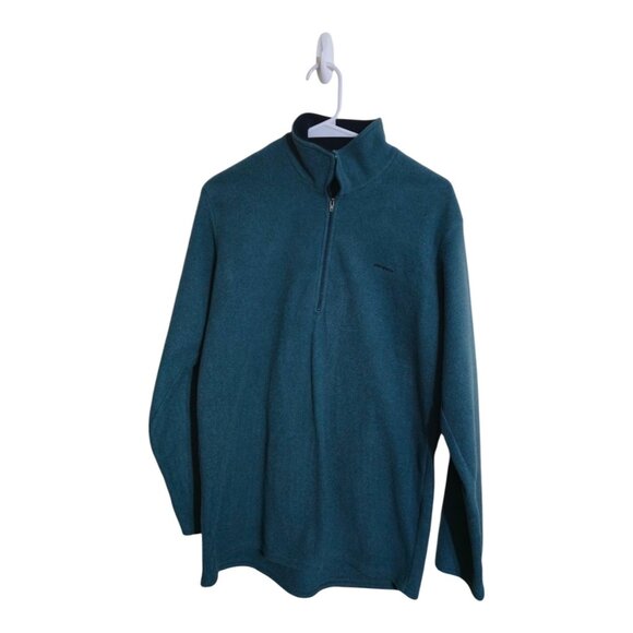 Vtg Patagonia Sweater Men M Green Capilene Fleece Pullover USA Gorpcore Camping - Picture 1 of 8